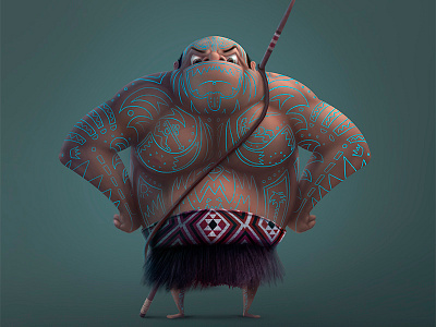 Maori Warrior character design maori tattoo warrior