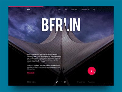 Big City Guide: Animation. animation city design interface landing motion travel ui ux web website