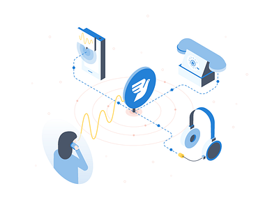 Say hello to Voice Calling! bird calling diagram isometric message messagebird voice