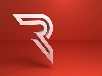 First render 3d blender logo monogram render