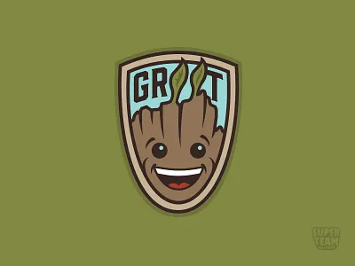Groot! fan art groot leaves movie patch pin