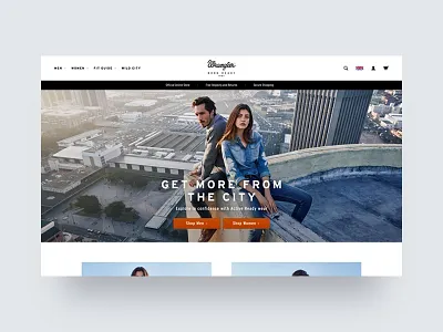 Wrangler Europe FW16 – Home contextual denim ecom homepage jeans micromoments wrangler