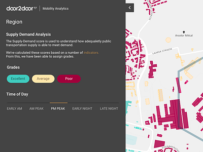 Experiments with mobility visualisations map material mobility