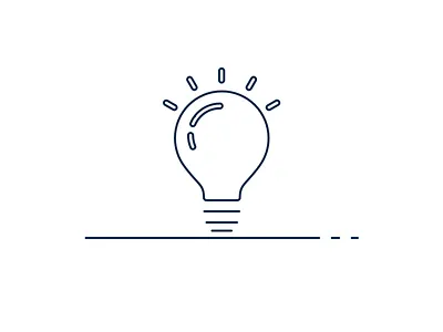 Lightbulb icon light lightbulb lines white