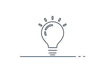 Lightbulb icon light lightbulb lines white