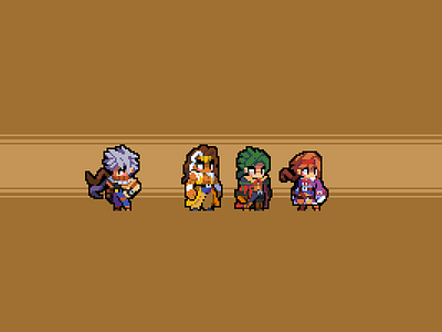 Wild West Ruffians design development game illustration pixel pixel art