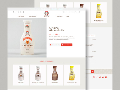 Califia Product Page almond milk califia ecommerce responsive ui ux