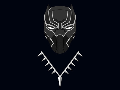 Black Panther Flat Illustration avatar avenger blackpanther civilwar flatdesign illustration illustrator marvel superhero