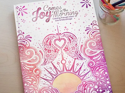 Coloring Book Cover Design angel clouds color coloring book flowers heart sun