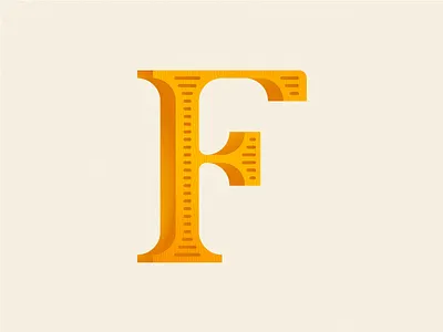F 36daysoftype design f illustration letter monogram type vector wood woodgrain