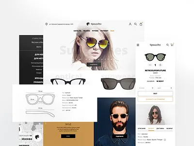 Sunglasses eCommerce 👓 🕶 ecommerce glasses frames interface product card prototype sunglasses optics ui userexperience userinterface ux webdesign