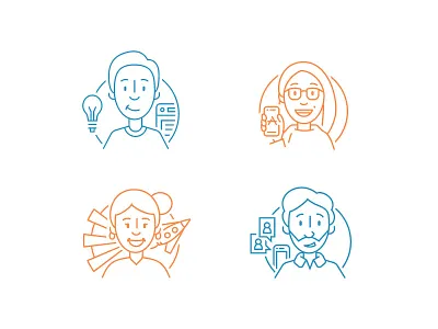 Developer Icons app coding developer icon design icon set illustration programmer startup tech