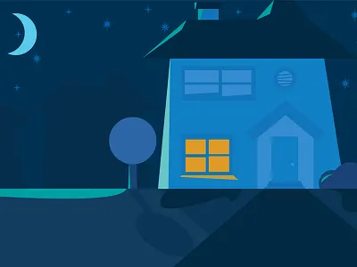 Suburban House america goodnight house moon night nightowls suburb