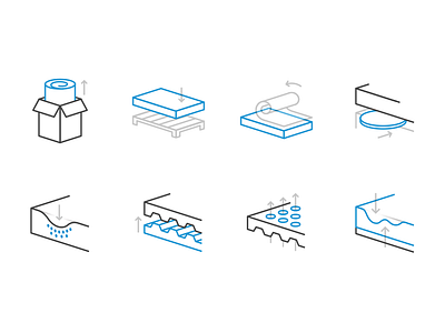 Mattress Icons brand icon iconography isometric line icons mattress