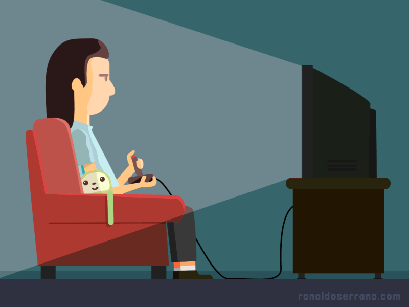 TWD S07E11 - Gamer Eugene 2danimation after effects character gif loop motion twd zombie