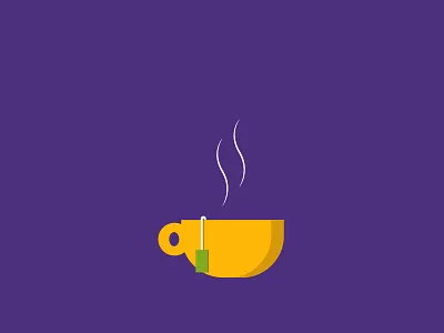 Tea! big cup flat hot illustration illustrator of smoke tea tea bag vector warm