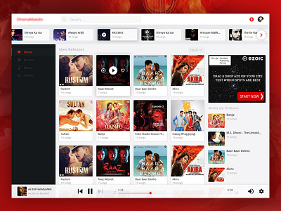 Music Web Application application artist audio design ios mobile music player repeat shuffle songs volume