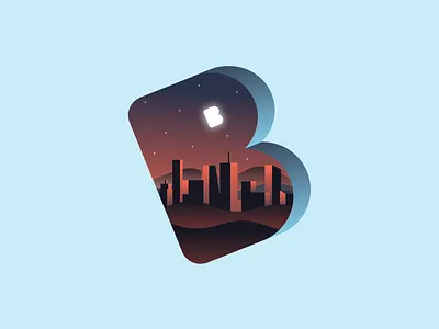 Blackformat city b blackformat city illustration landscape logo miguelcm