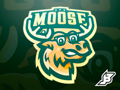 Moose art graphic illustration mascot moose vector