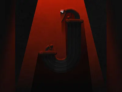 36 days of type - J 36daysoftype 36daysoftypej color jail justice red