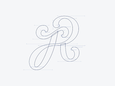 JR Monogram bezier initials logo logo type monogram vector lettering wedding monogram