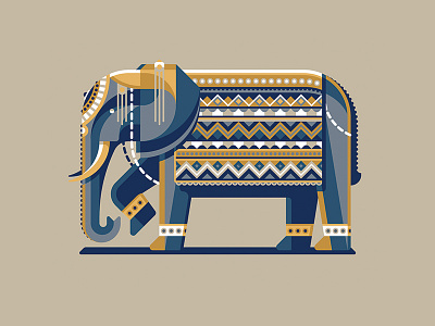 'Illustrating Geometric Animals' FREE for 1-week dan kuhlken dkng dkng studios elephant geometric geometry illustration nathan goldman skillshare