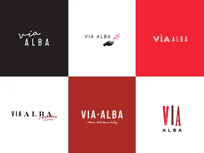 via alba denver exploration food italian logo modern