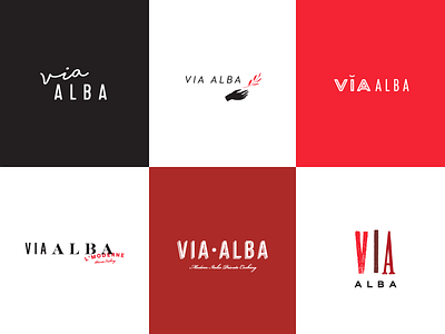 via alba denver exploration food italian logo modern