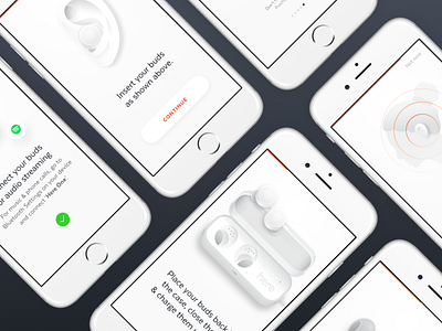 Here One - Onboarding app audio clean design illustration ios minimal music onboarding register ui