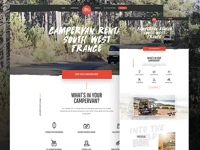 Vantripper – Sneak Peek booking brush camper van nature road trip rough surf ui ux van rental vanlife web design