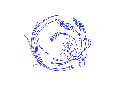 Lemon grass + Lavender candles flowers illustration line smells good stickers summer