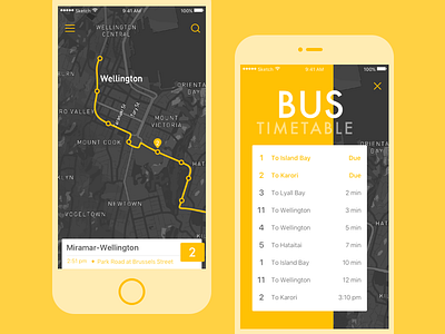 Go bus APP app bus timetable ui ux