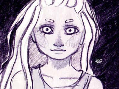 Honest character drawing dread dreadlocks illustration purple