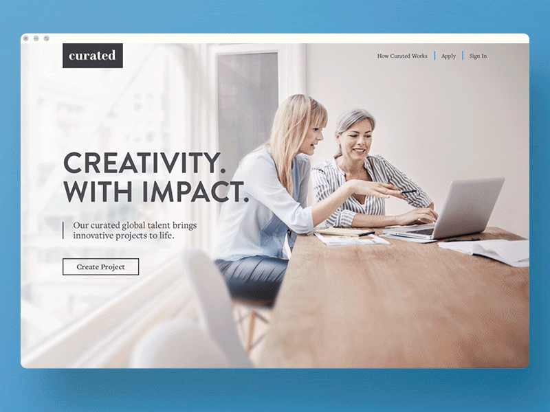 Curated Web Page by Mike Heighway on Dribbble