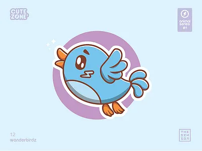 Cutezones Animal Series #1 / 12 Wanderbirdz animal character characterdesign cute enjoy illustration thesensor vector vectorart