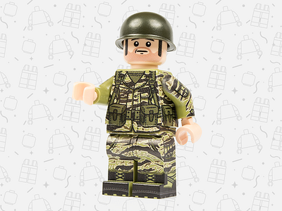 Nam' Tigerstripe Minifigure design lego minifigco minifigure printing tigerstripe vietnam