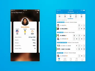 7TENNIS App 2017 animation interface iphone mobile product prototyping tennis ui ux