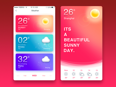 Weather APP app ue ui