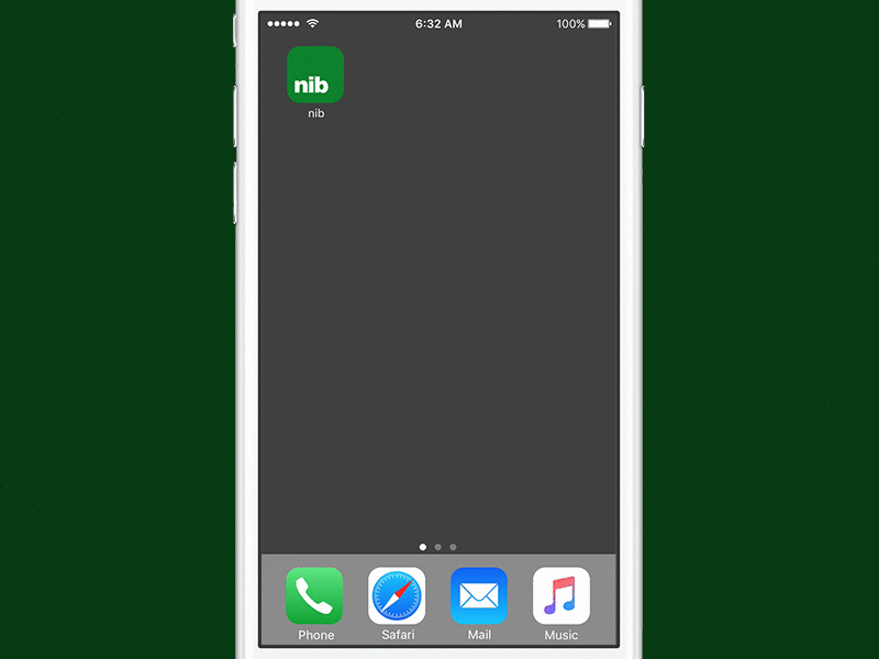 Splash to Nav-drawer Animation animation cool green hamburger health icons ios mobile nav navigation outware splash