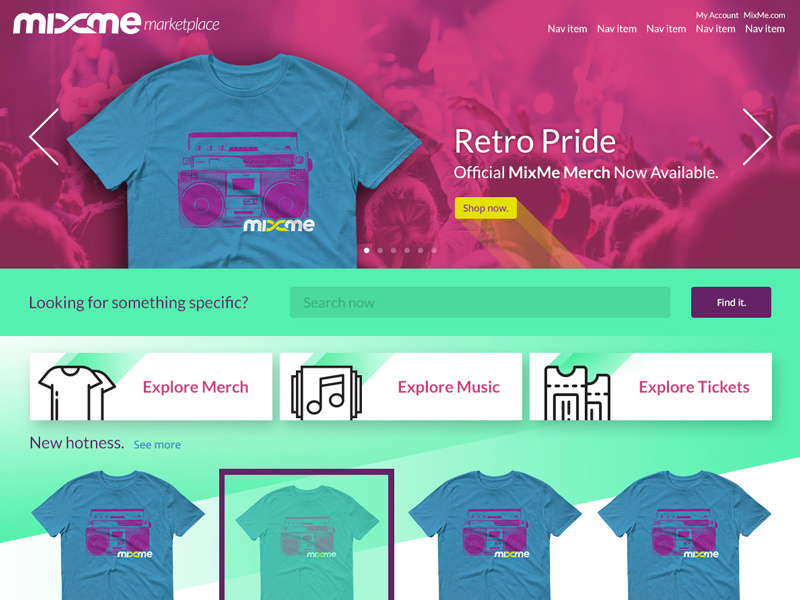 Example of Ecommerce Layout for Client Project