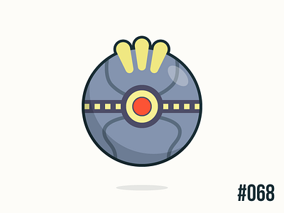 Pokéballday #068 Machamp Ball clean illustrator machamp nintendo pokeball pokeballday pokemon pokéball pokéballday pokémon vector