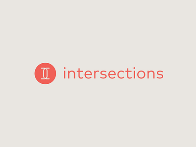 unused logo design i intersections logo mark negative shape symbol type