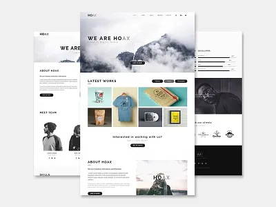 HOAX - Creative Multipurpose Muse Template adobe muse agency business corporate creative digital multi purpose photography portfolio responsive template website
