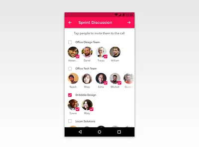 Conference Calling App - UI Exploration - 02 android conference call experiment illustration interface scheduling typography ui ux