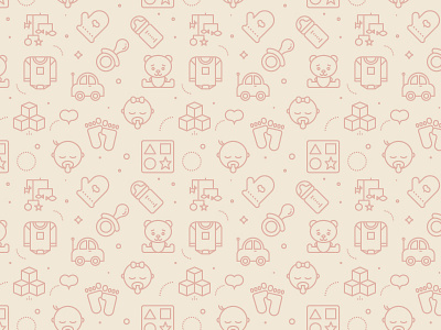 Baby Pattern baby background boy girl icon kid line new born pastel pattern