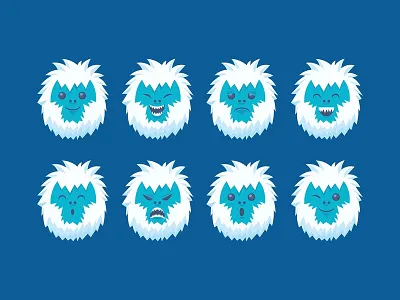 Yeti ape beast cold face mascot monster snow vecteezy vector art winter yeti