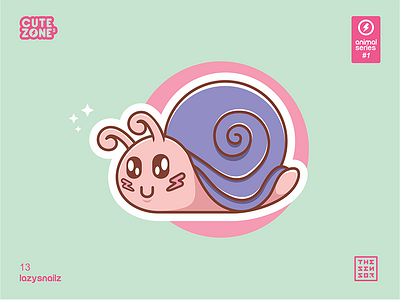 Cutezones Animal Series #1 / 13 Lazysnailz animal character characterdesign cute enjoy illustration thesensor vector vectorart