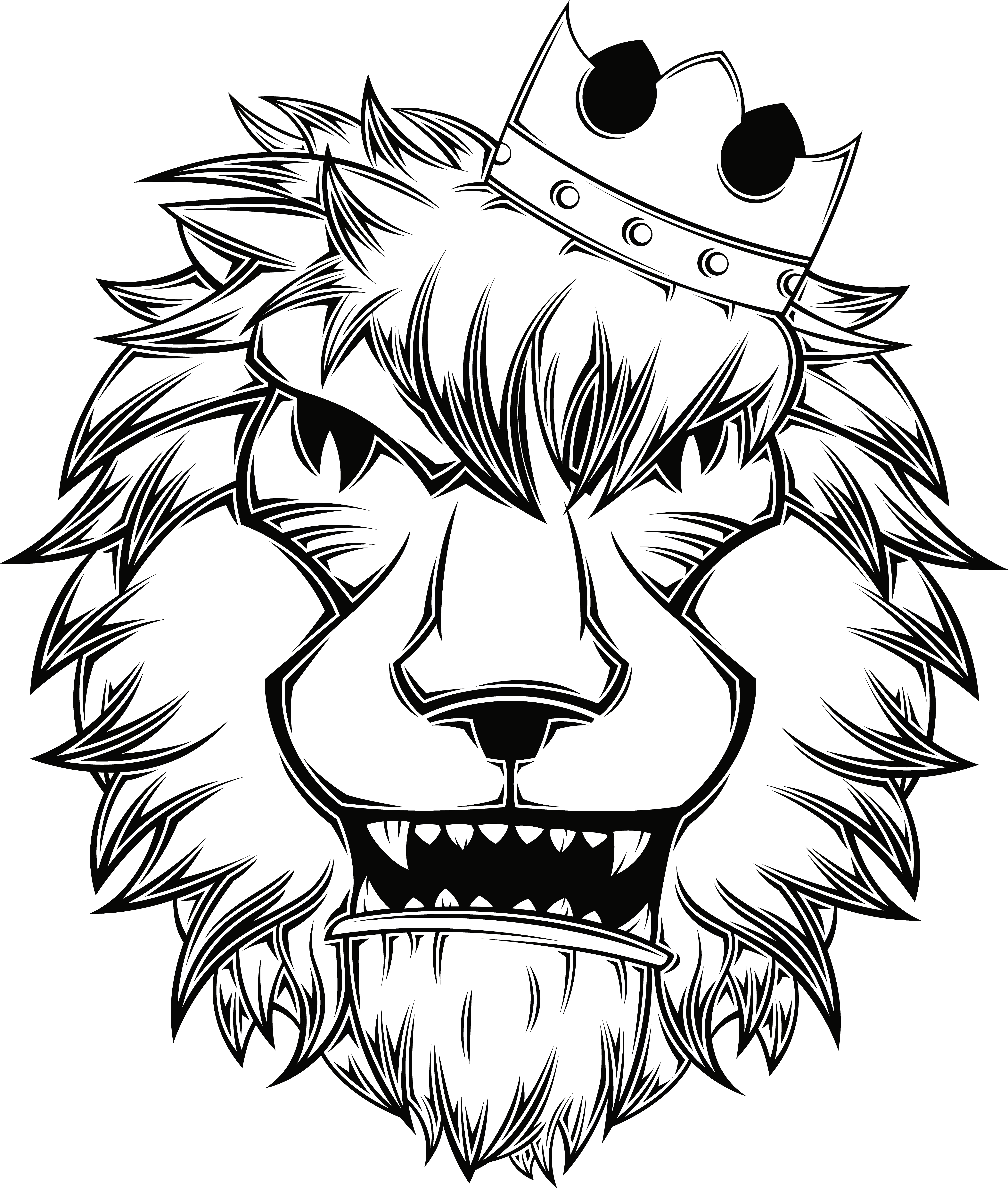 Lion and animal black crown king lew lion logo supreme vector wektor white wild