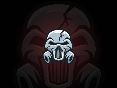 Gas Masked Skull eSports Logo For Sale esports gaming gas logo masked punisher sale skull