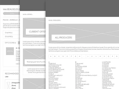 FINE+RARE Wireframe architecture experience flow ia information process sitemap ucd useflow user ux wireframe